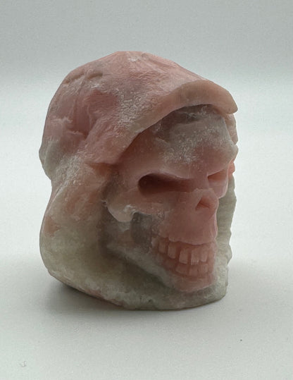 Pink Opal Hooded Skull (Guardian Figure) Carving