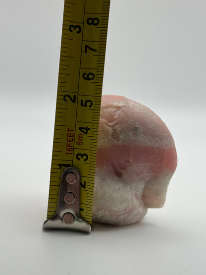 Pink Opal Hooded Skull (Guardian Figure) Carving