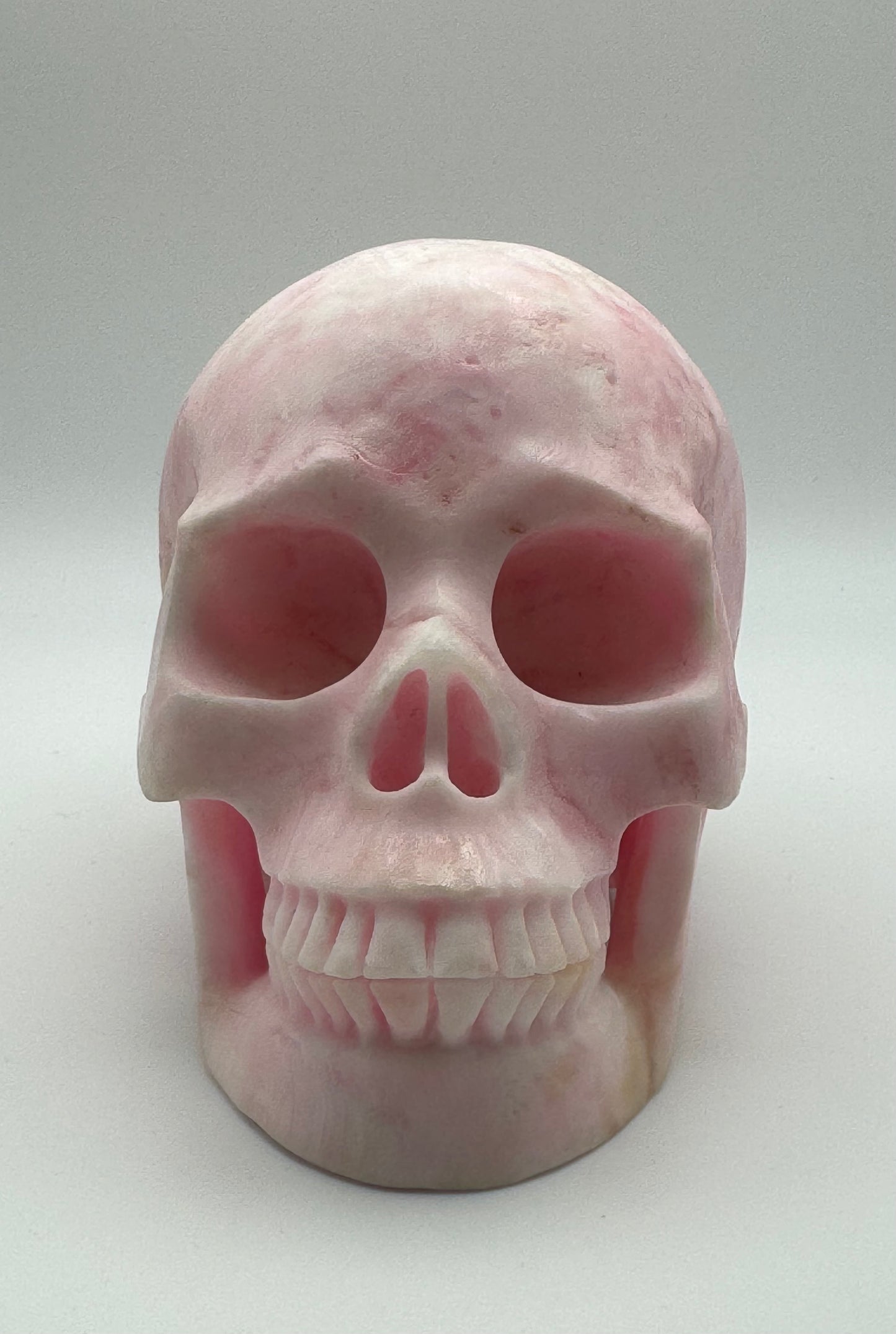 Pink Aragonite Skull – Large
