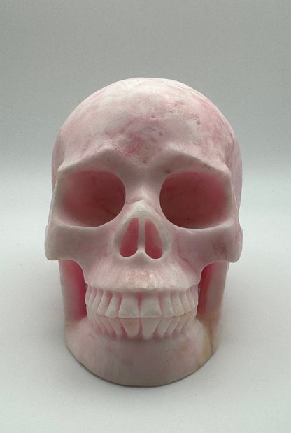 Pink Aragonite Skull – Large