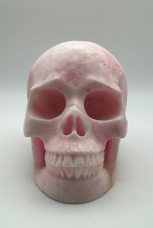 Pink Aragonite Skull – Large