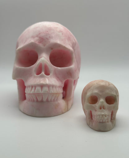 Pink Aragonite Skull – Large