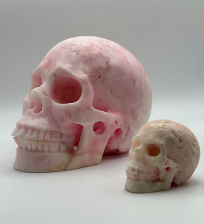 Pink Aragonite Skull – Large