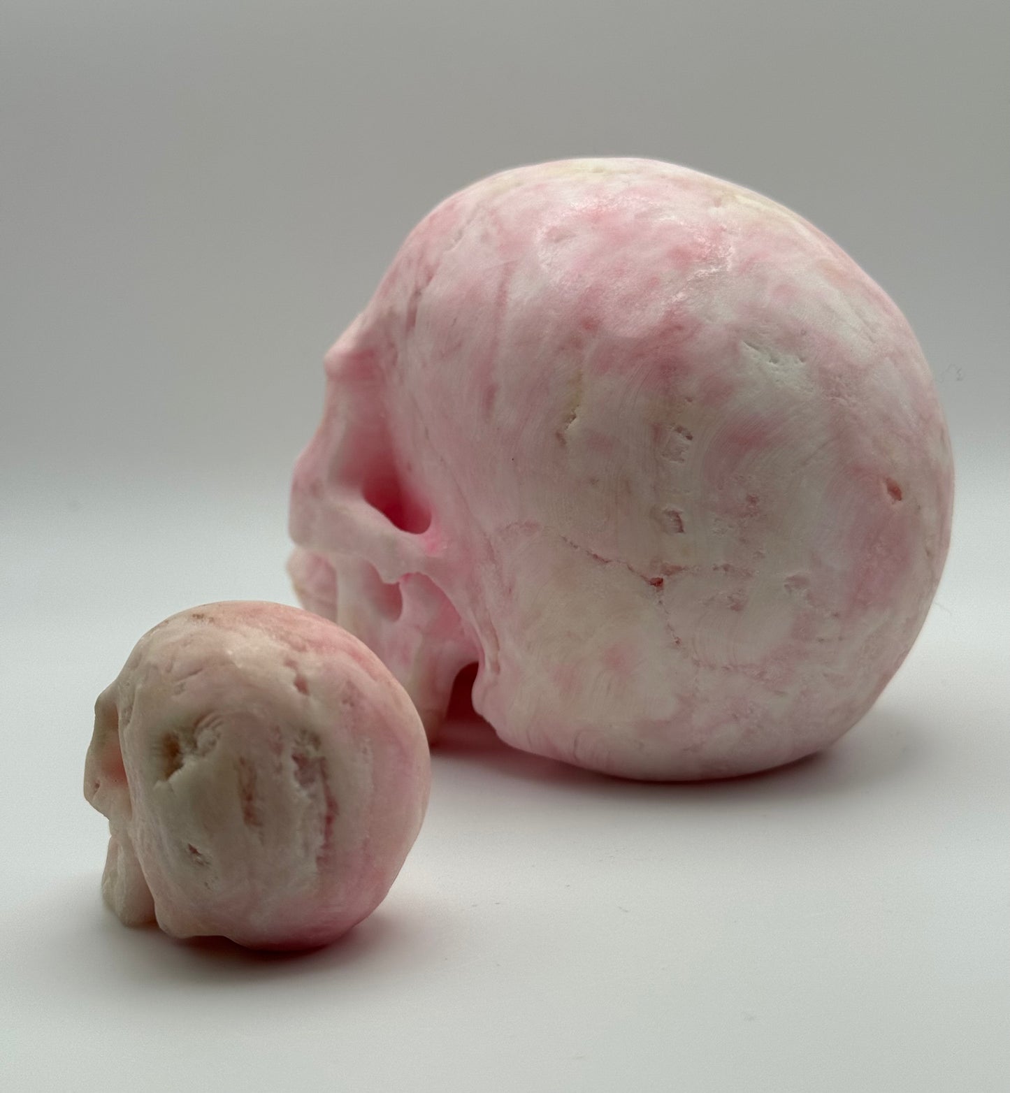 Pink Aragonite Skull – Large