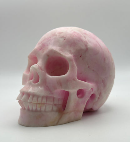 Pink Aragonite Skull – Large