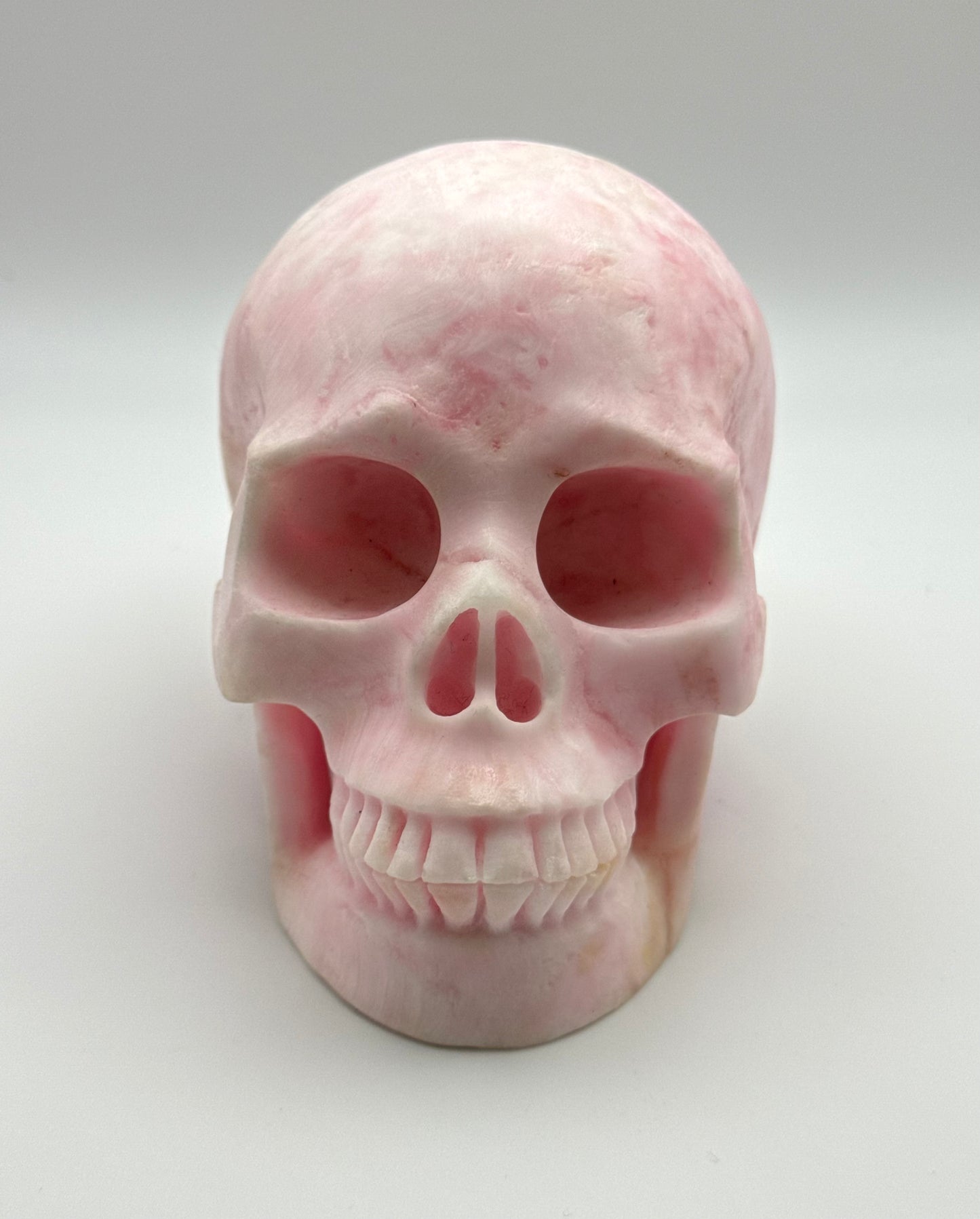 Pink Aragonite Skull – Large