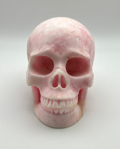 Pink Aragonite Skull – Large