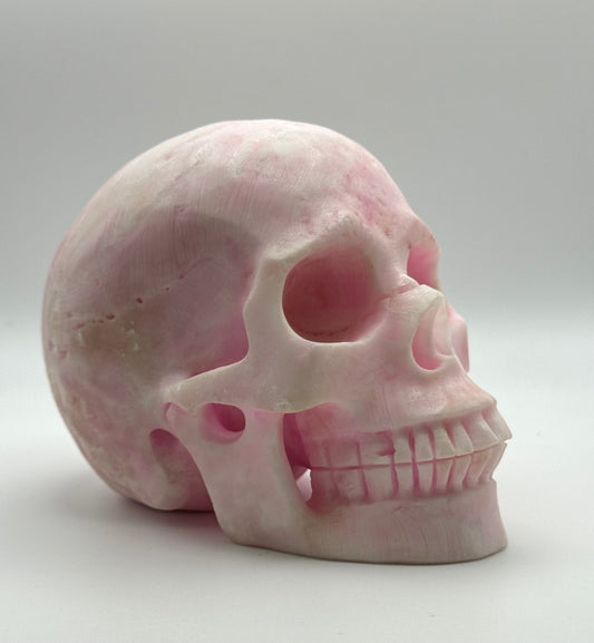 Pink Aragonite Skull – Large