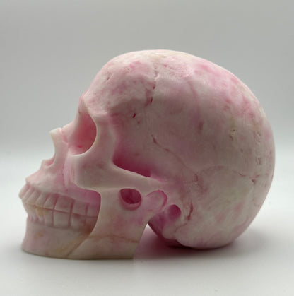Pink Aragonite Skull – Large