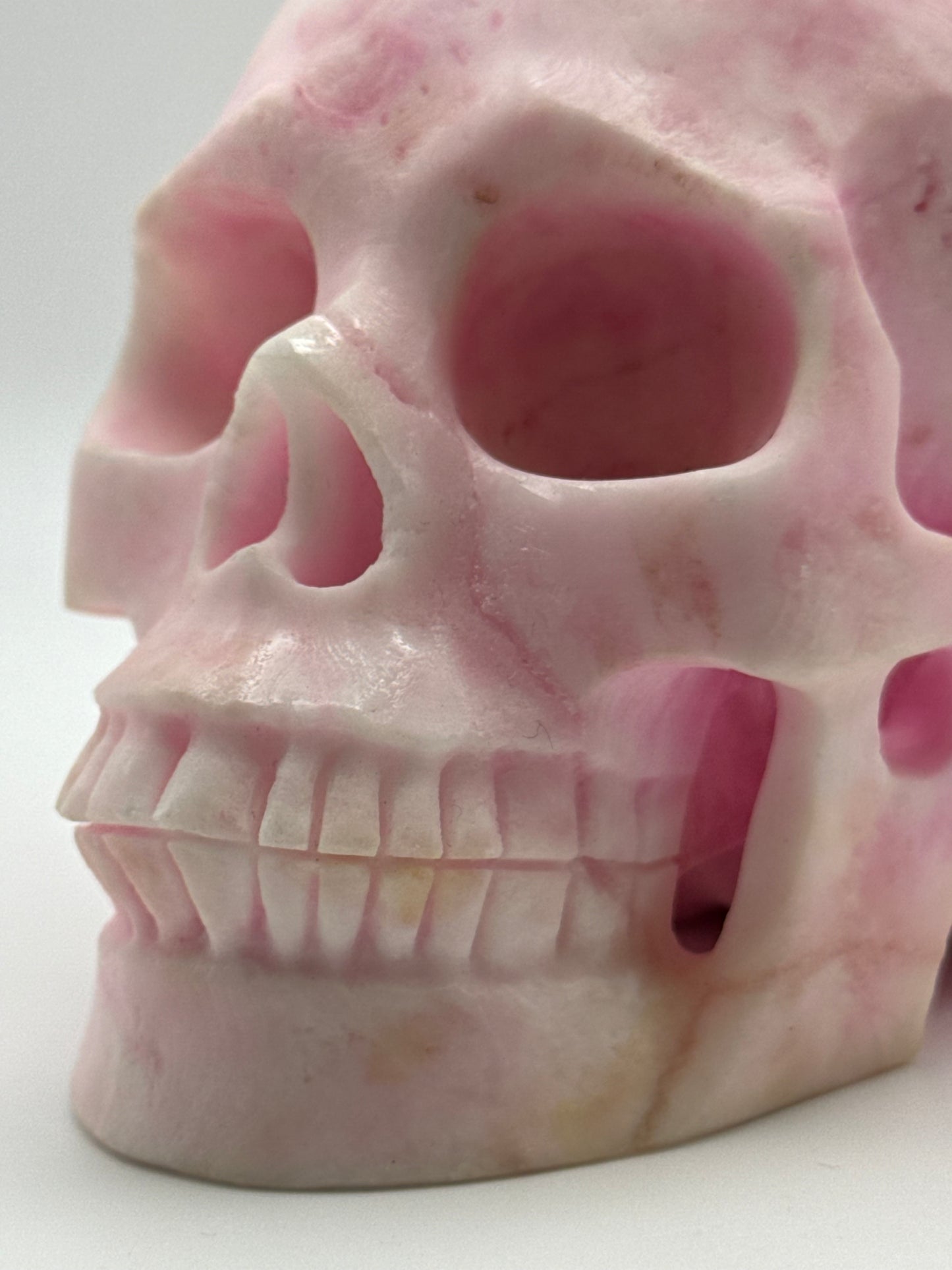 Pink Aragonite Skull – Large