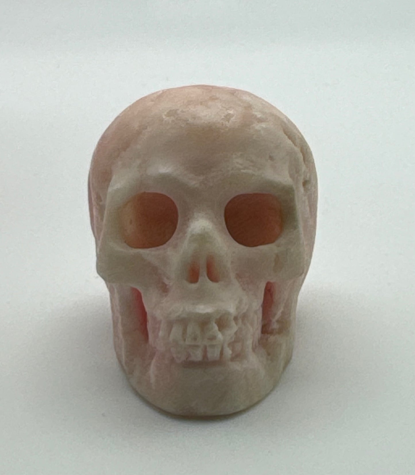 Pink Aragonite Skull – Small Hand Carved