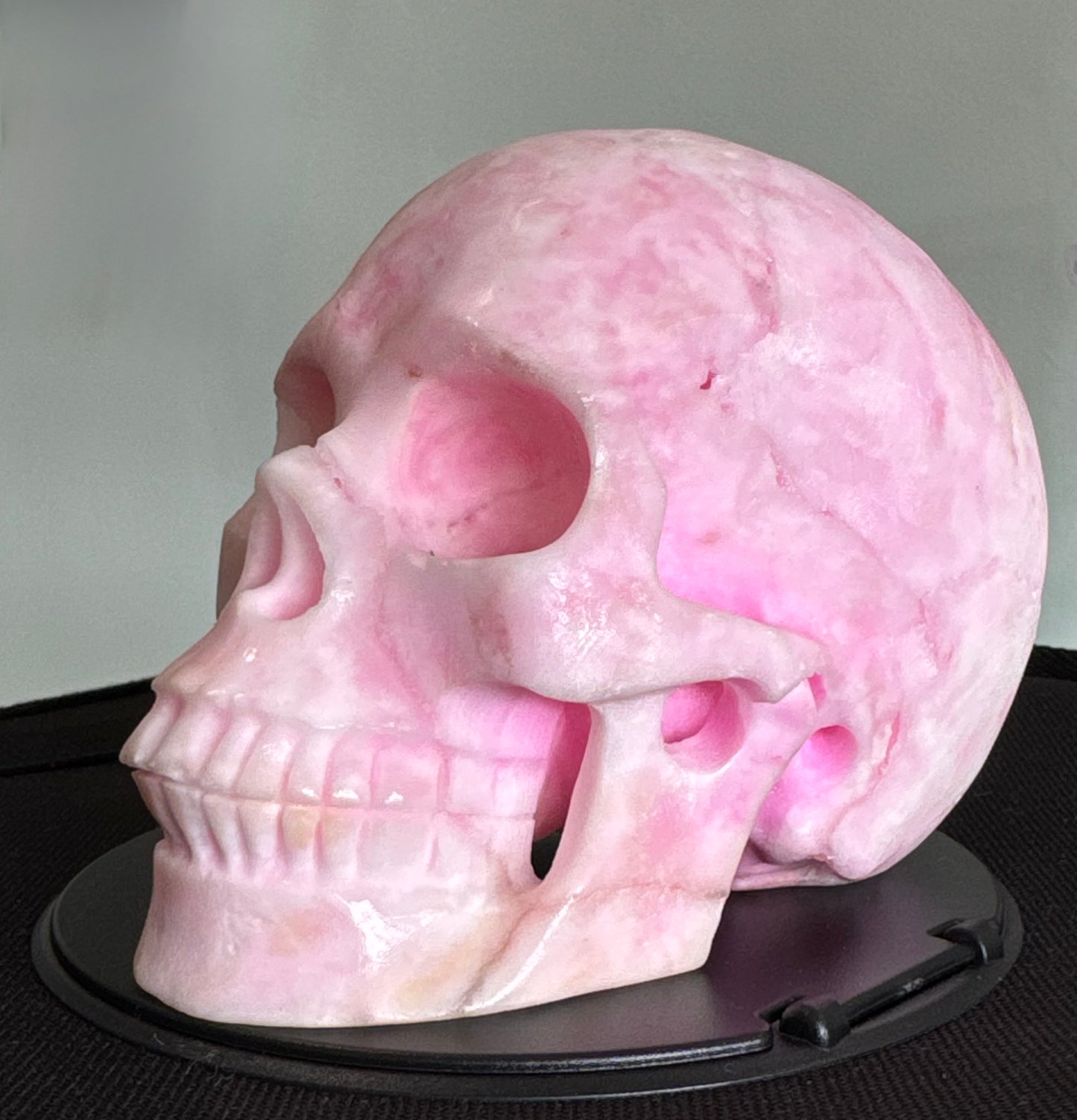Pink Aragonite Skull – Large