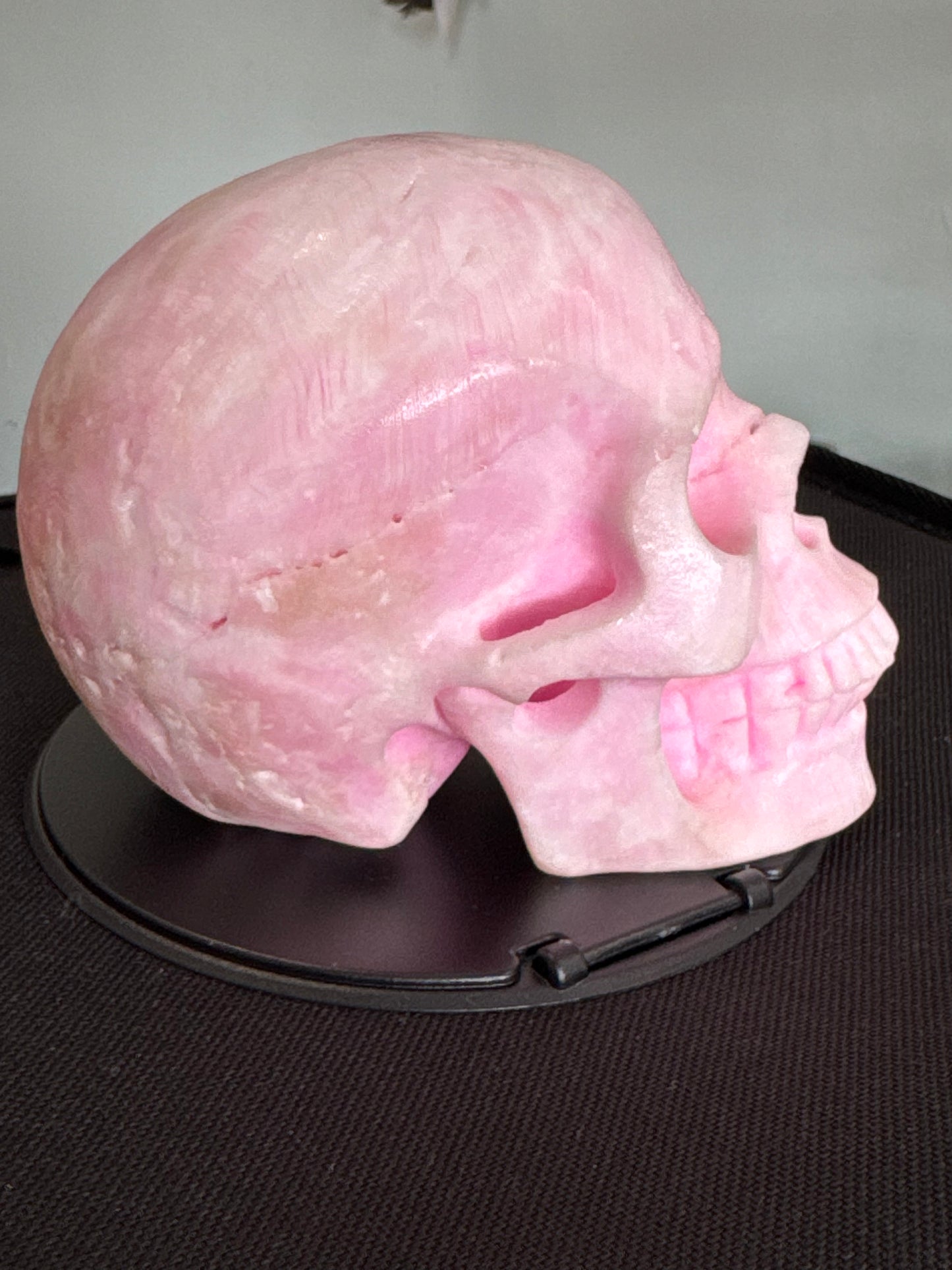 Pink Aragonite Skull – Large