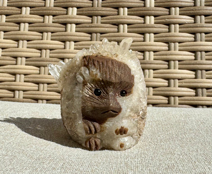 Clear Quartz Hedgehog Carving