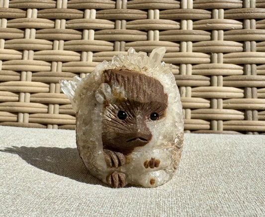 Clear Quartz Hedgehog Carving
