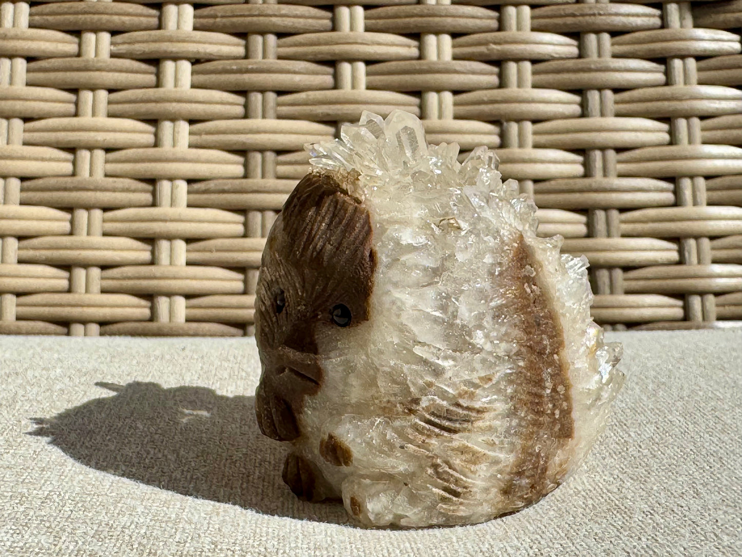 Clear Quartz Hedgehog Carving