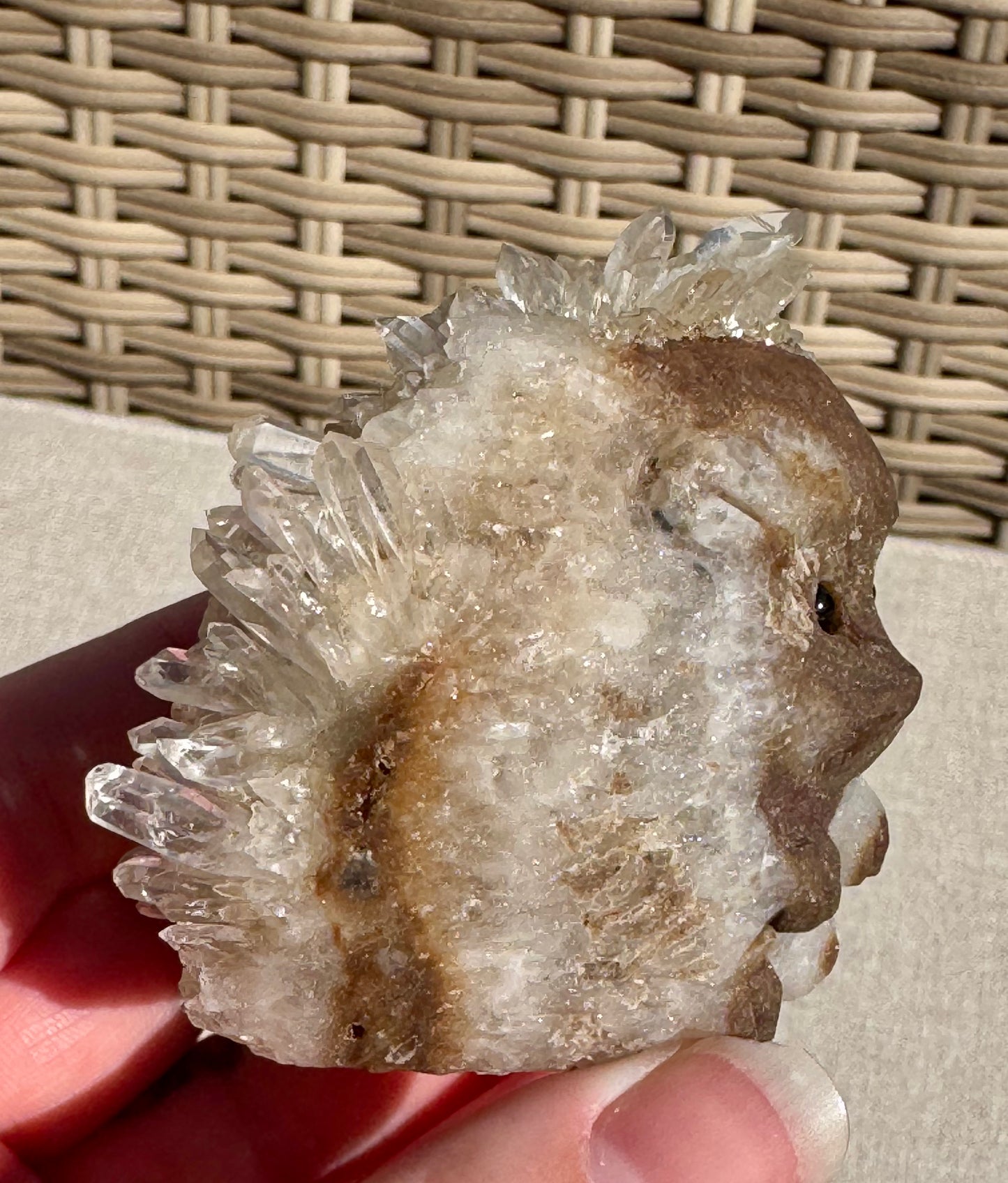 Clear Quartz Hedgehog Carving