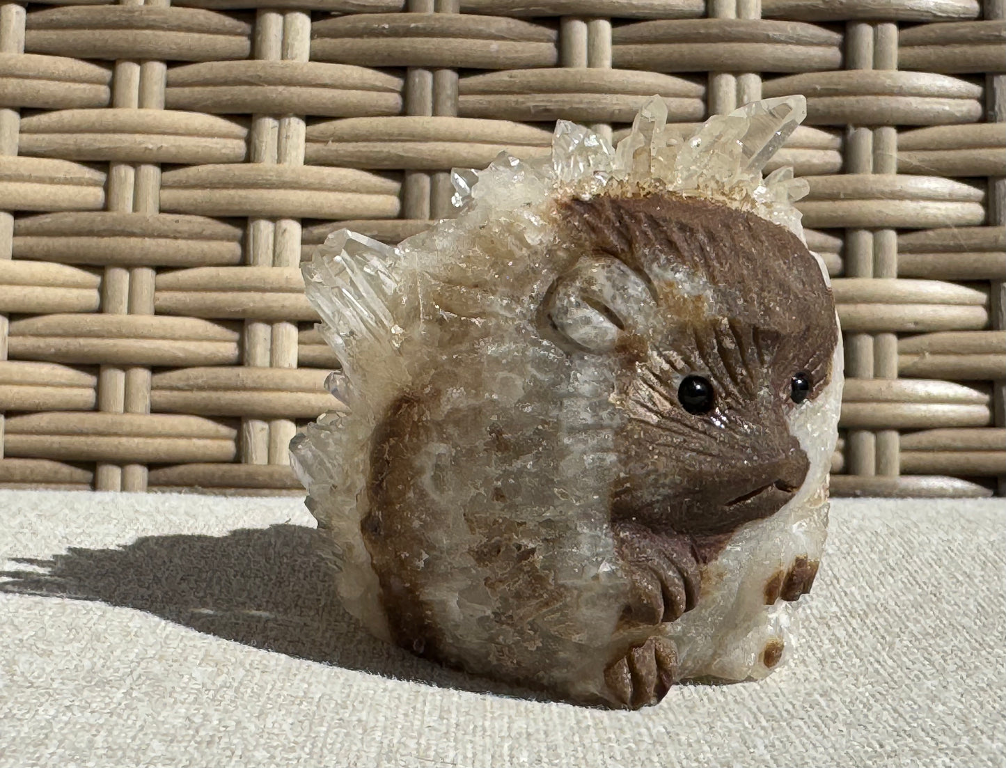 Clear Quartz Hedgehog Carving