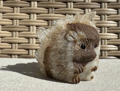 Clear Quartz Hedgehog Carving