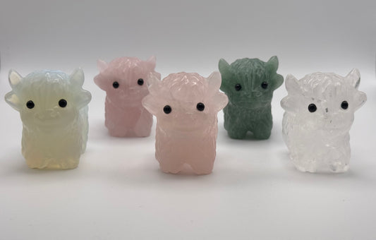 Rose Quartz Highland Cow