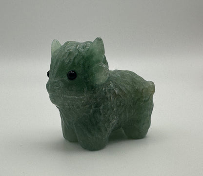 Green Aventurine Highland Cow