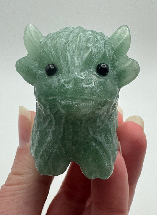 Green Aventurine Highland Cow