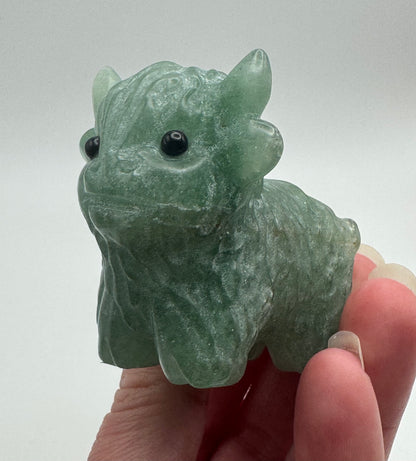 Green Aventurine Highland Cow
