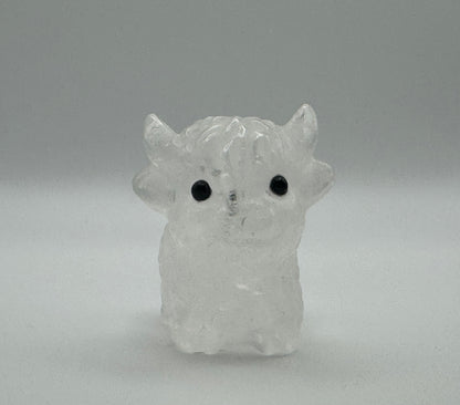 Clear Quartz Highland Cow