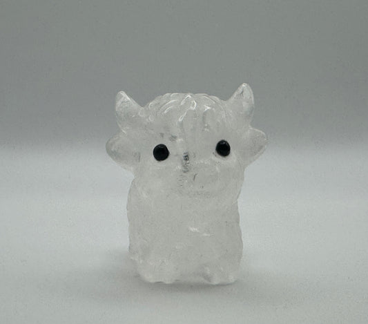 Clear Quartz Highland Cow