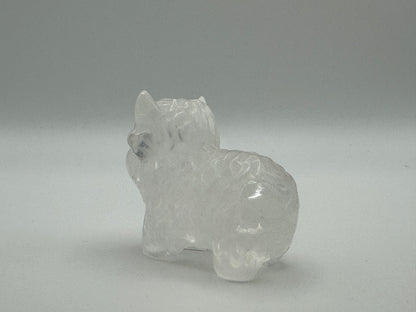 Clear Quartz Highland Cow