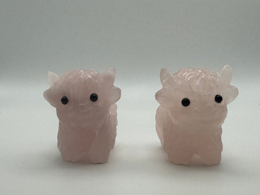 Rose Quartz Highland Cow