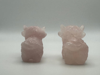 Rose Quartz Highland Cow