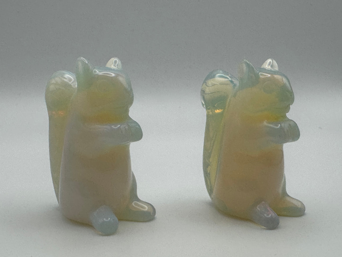 Opalite Squirrel Carving