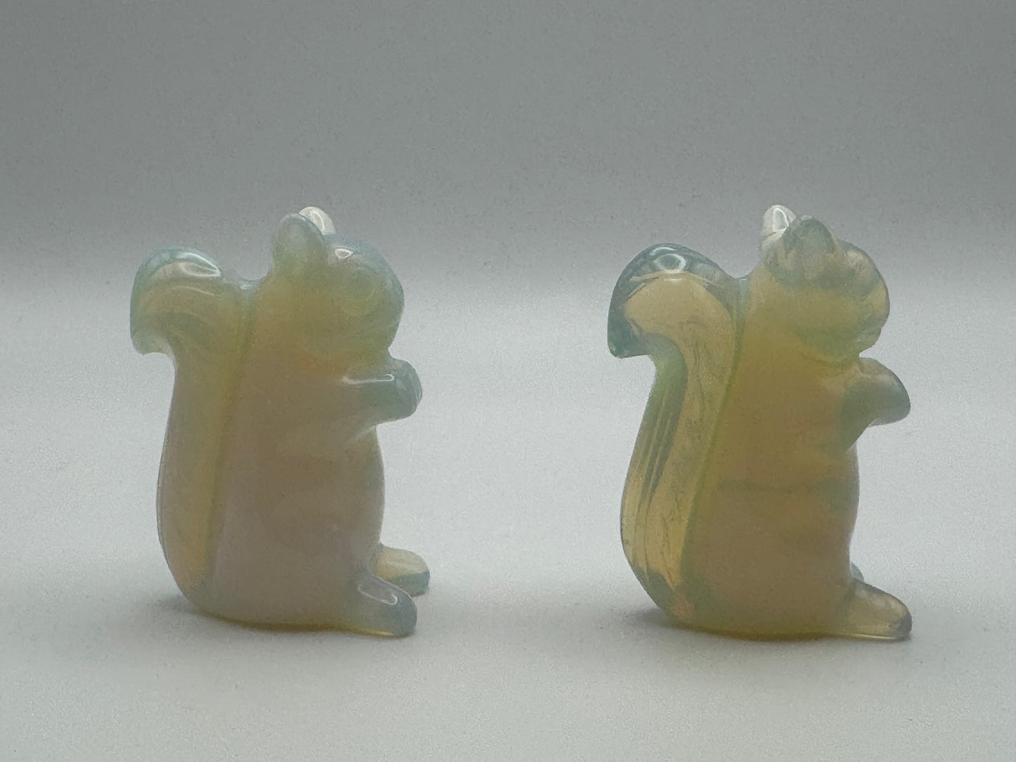 Opalite Squirrel Carving
