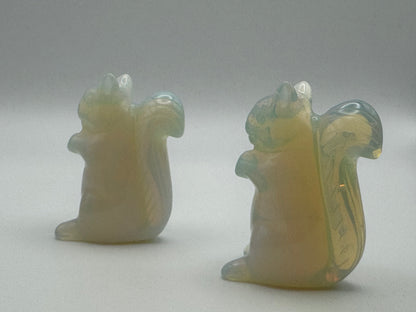 Opalite Squirrel Carving