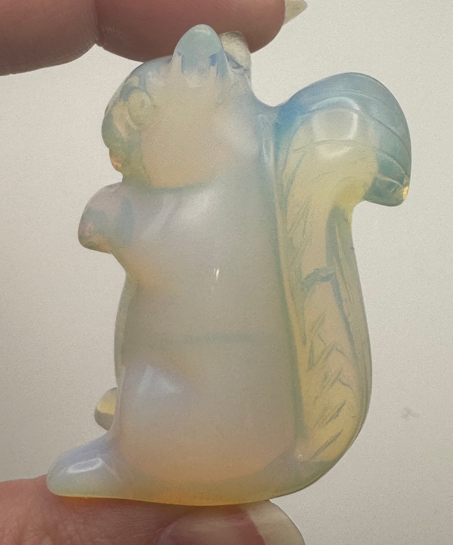 Opalite Squirrel Carving