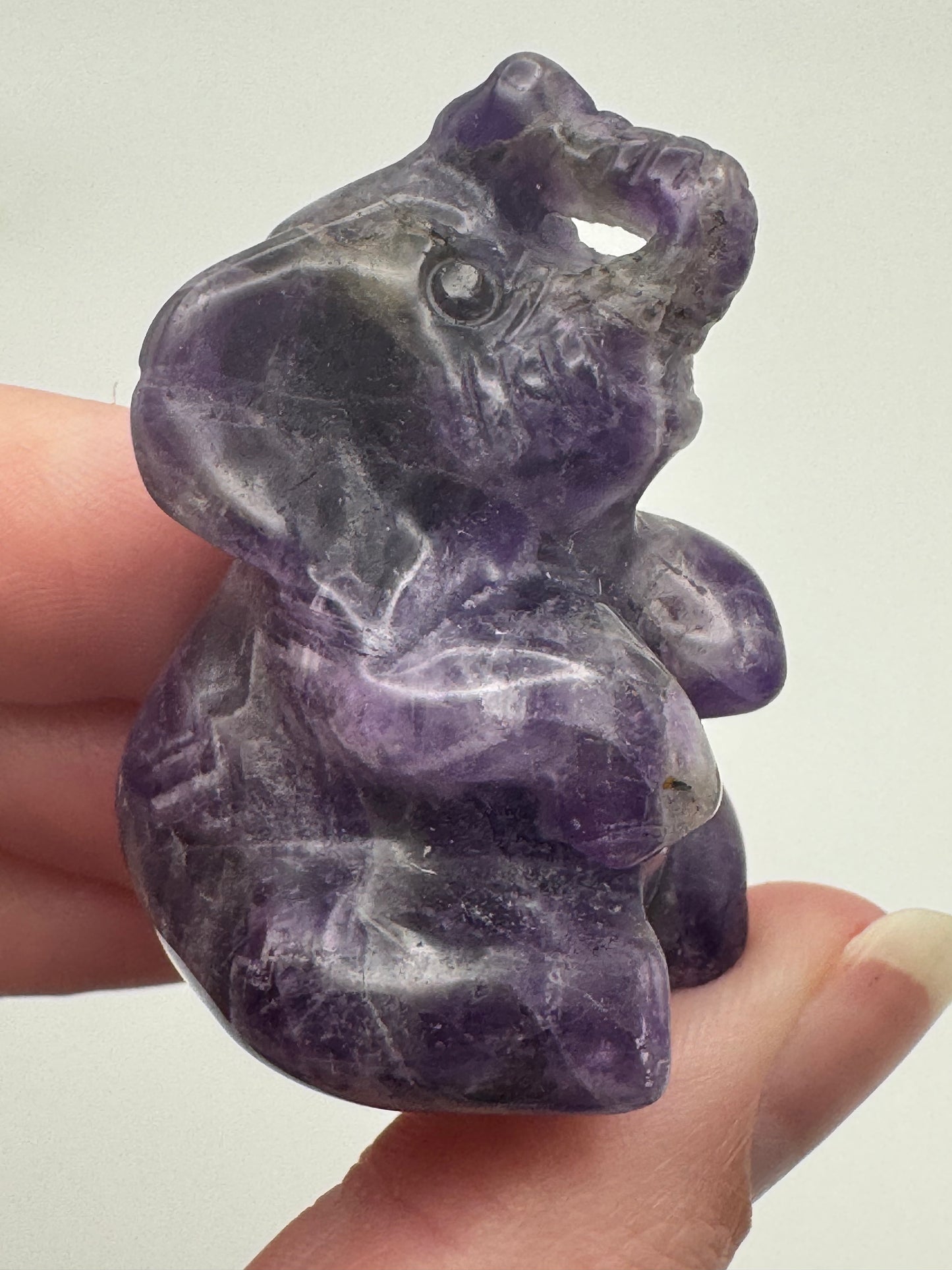 Crystal Elephant Carving