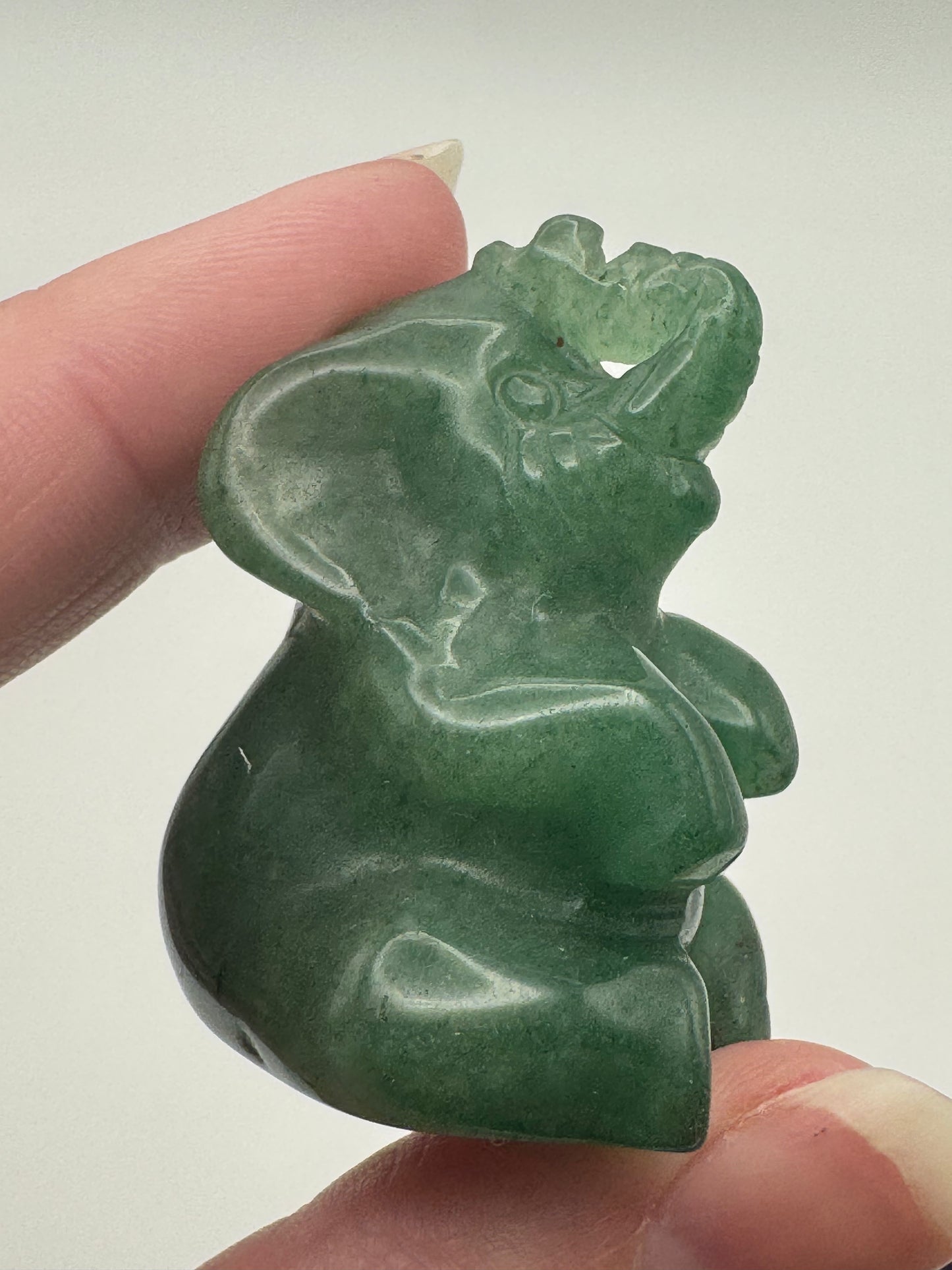 Crystal Elephant Carving