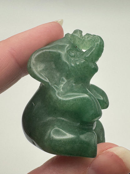 Crystal Elephant Carving