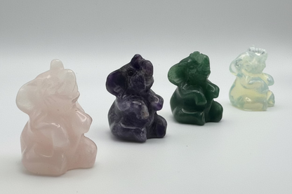 Crystal Elephant Carving