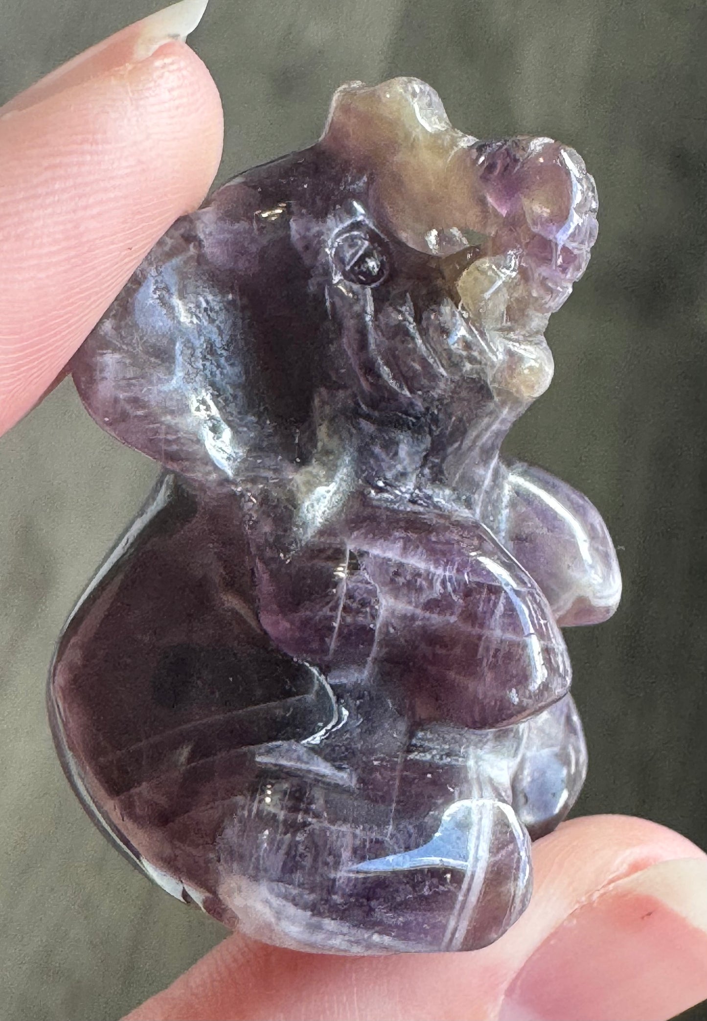 Crystal Elephant Carving