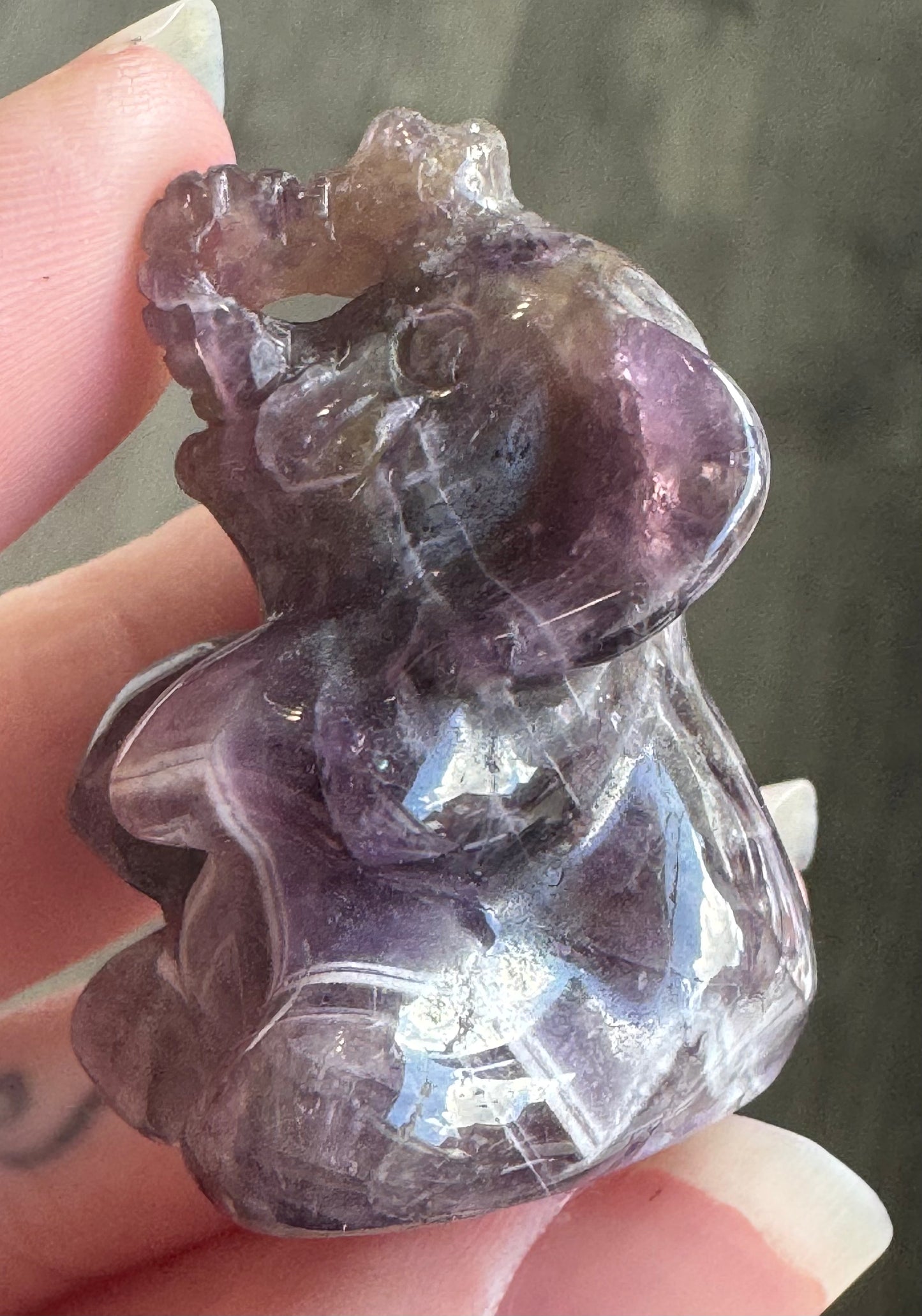 Crystal Elephant Carving
