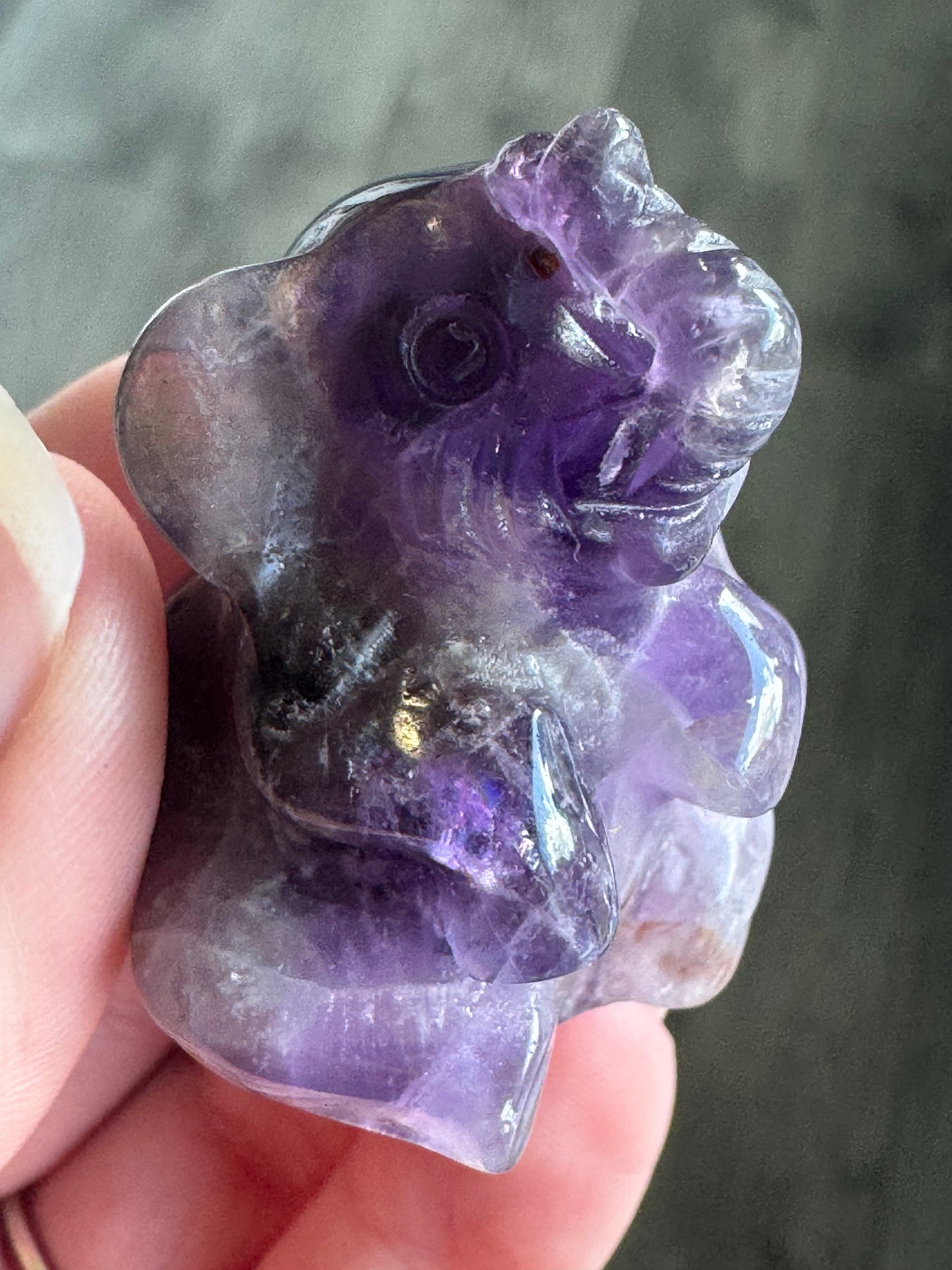 Crystal Elephant Carving