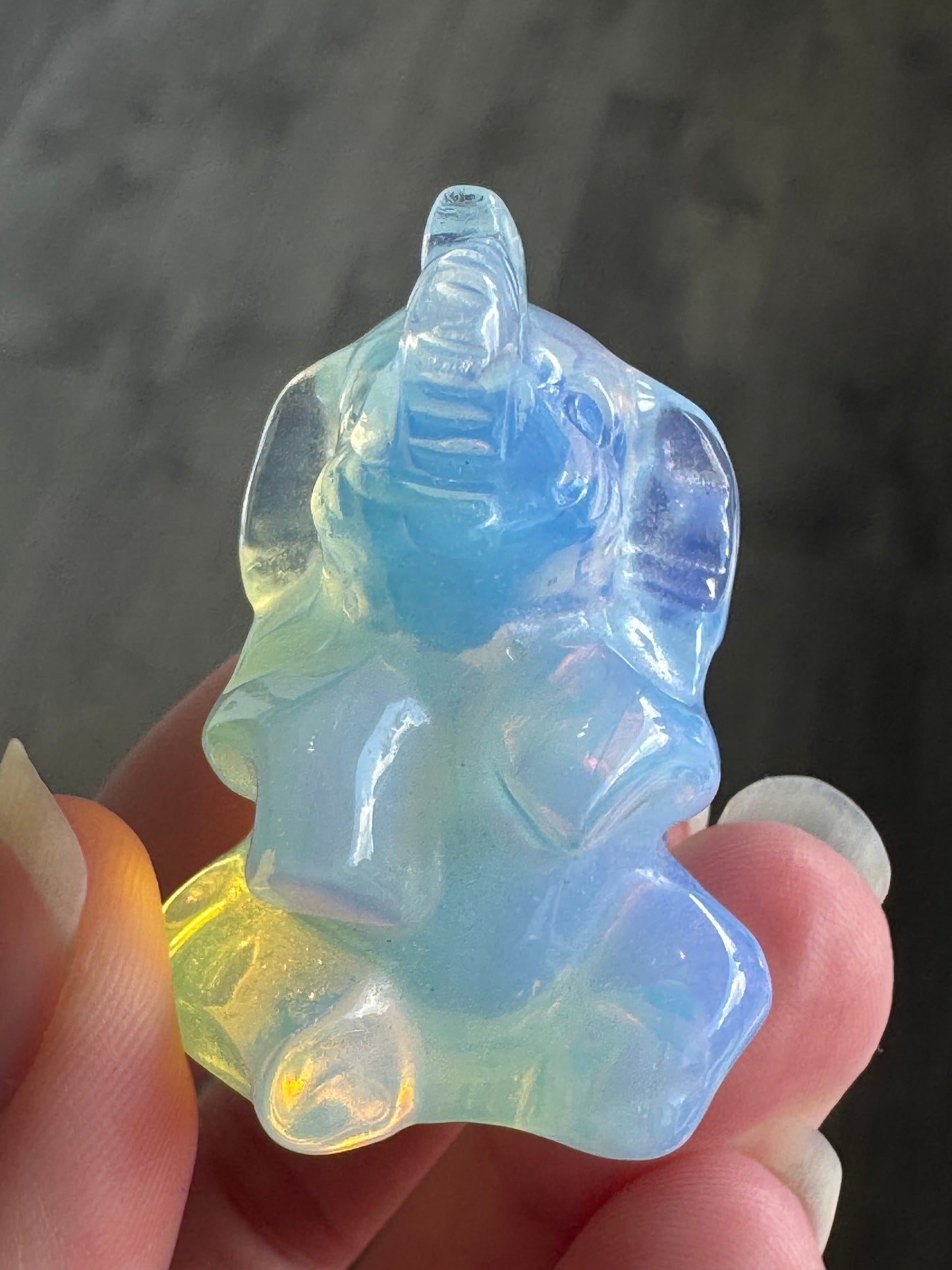 Crystal Elephant Carving