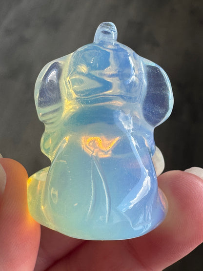 Crystal Elephant Carving