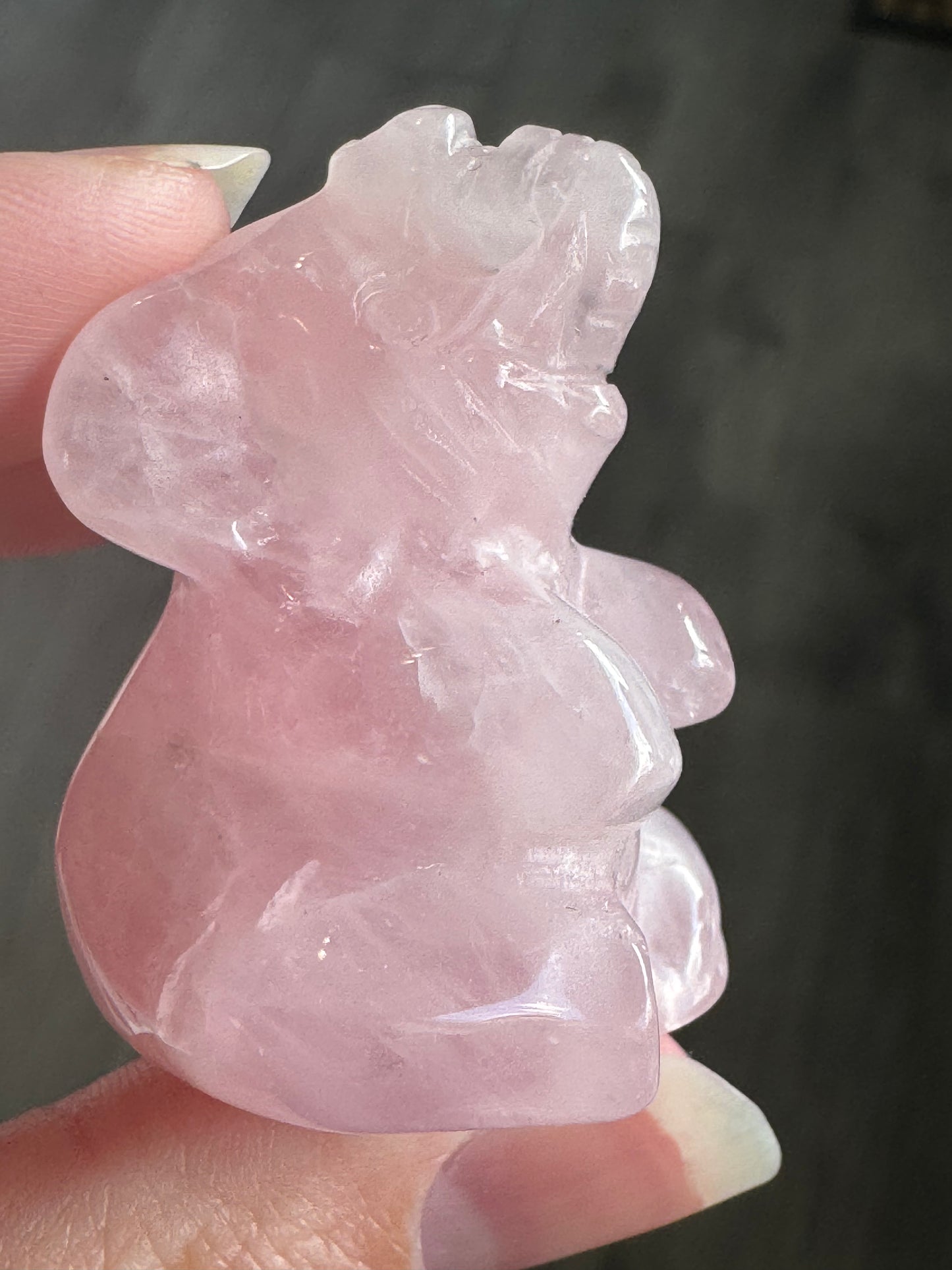 Crystal Elephant Carving