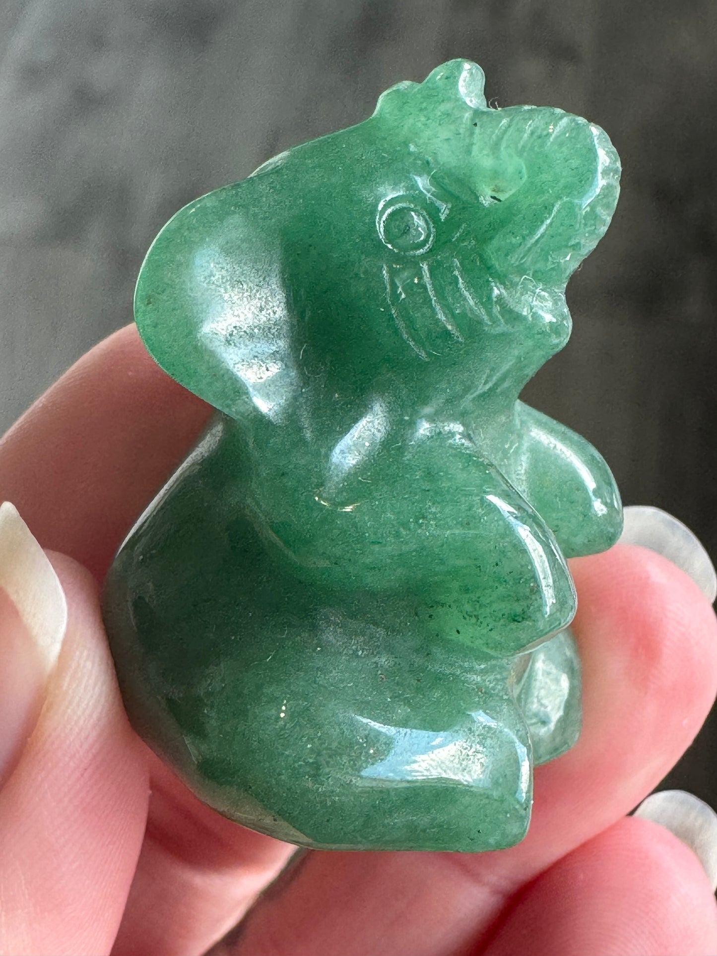 Crystal Elephant Carving