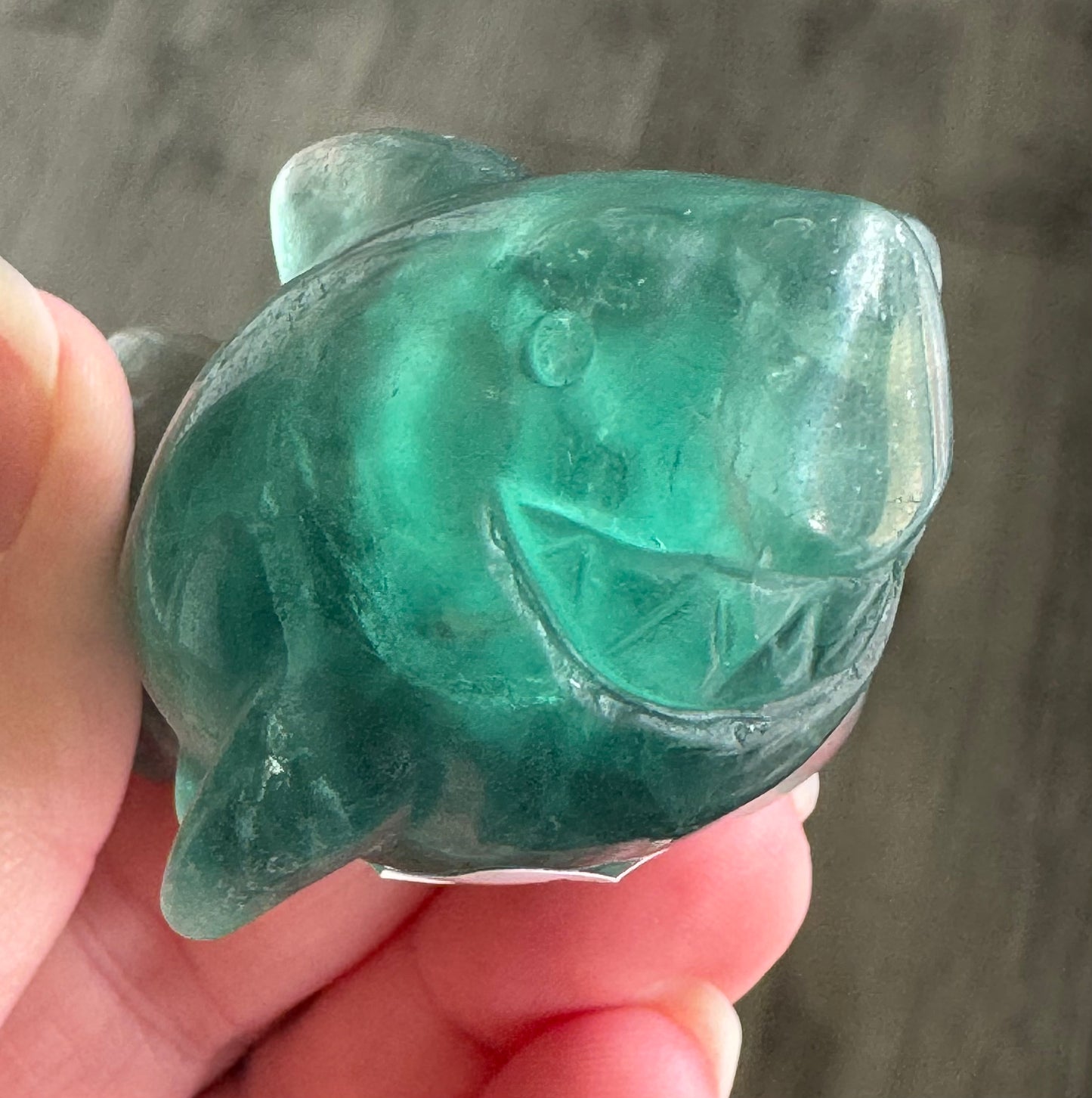 Fluorite Shark Carving