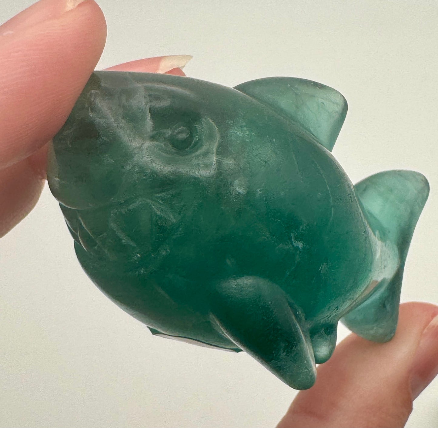 Fluorite Shark Carving