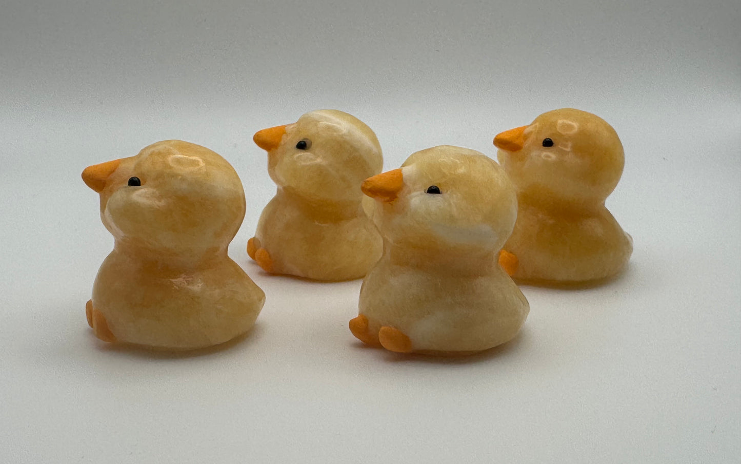 Orange Calcite Chick Carving